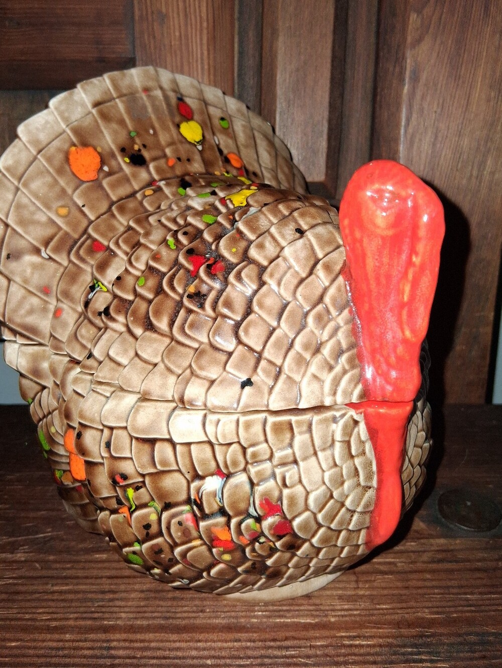 Vintage Ceramic Turkey Candy Jar